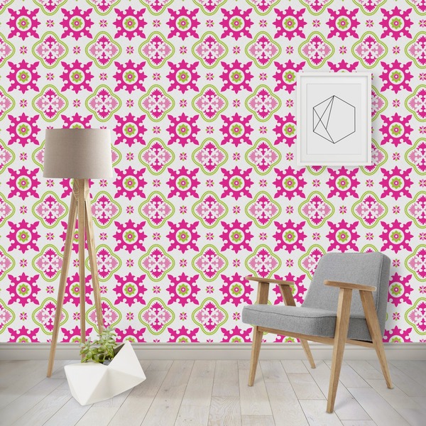 Custom Suzani Floral Wallpaper & Surface Covering (Peel & Stick - Repositionable)