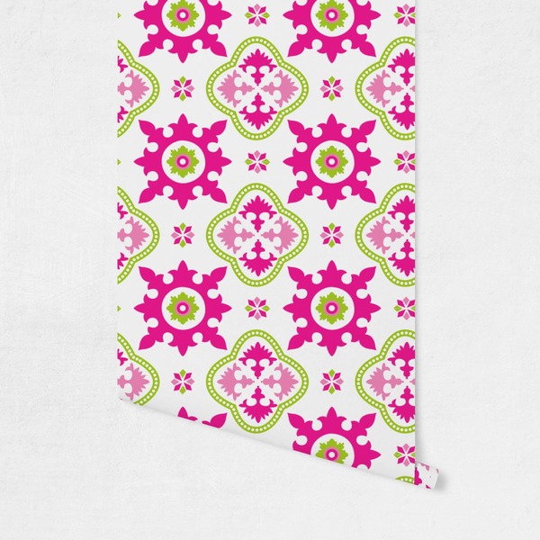 Suzani Floral Wallpaper on Wall