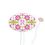 Suzani Floral Oval Plastic Stir Sticks (Personalized)