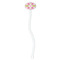 Suzani Floral White Plastic 7" Stir Stick - Oval - Single Stick