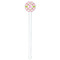 Suzani Floral White Plastic 7" Stir Stick - Round - Single Stick