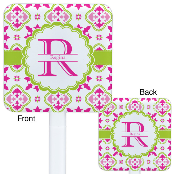 Suzani Floral White Plastic Stir Stick - Double Sided - Approval