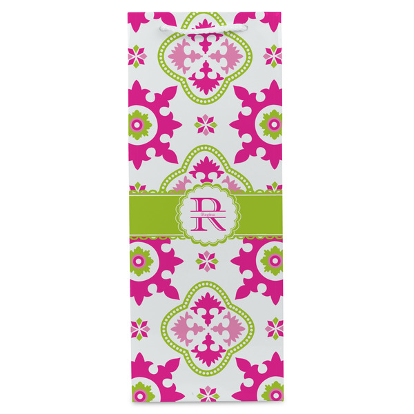 Suzani Floral Wine Gift Bag - Gloss - Front