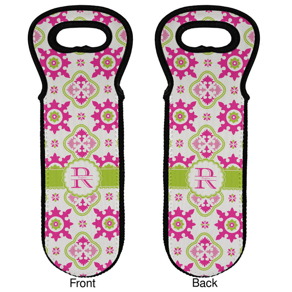 Suzani Floral Wine Tote Front & Back