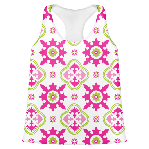 Custom Suzani Floral Womens Racerback Tank Top - X Small