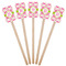 Suzani Floral Wooden 6.25" Stir Stick - Rectangular - Fan View