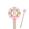 Suzani Floral Wooden 6" Stir Stick - Round - Closeup