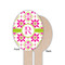 Suzani Floral Wooden Food Pick - Oval - Single Sided - Front & Back