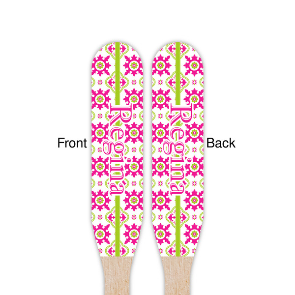 Suzani Floral Wooden Food Pick - Paddle - Double Sided - Front & Back