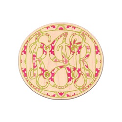 Suzani Floral Genuine Maple or Cherry Wood Sticker (Personalized)