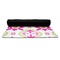 Suzani Floral Yoga Mat Rolled up Black Rubber Backing
