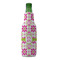 Suzani Floral Zipper Bottle Cooler - FRONT (bottle)