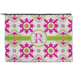 Suzani Floral Zipper Pouch - Large - 12.5"x8.5" (Personalized)
