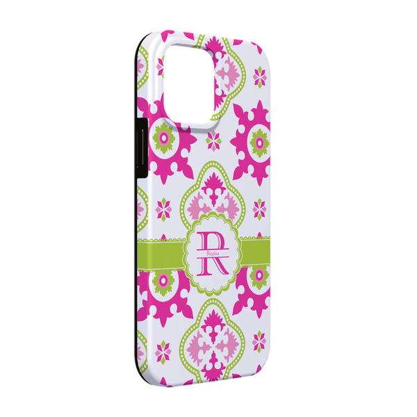 Custom Suzani Floral iPhone Case - Rubber Lined - iPhone 13 Pro (Personalized)