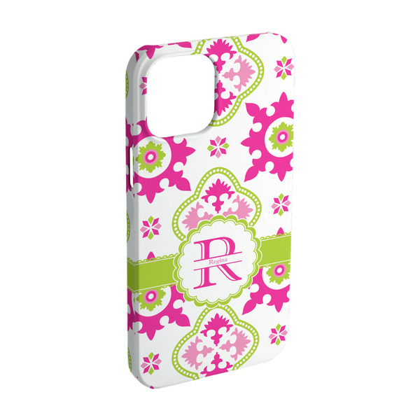 Custom Suzani Floral iPhone Case - Plastic - iPhone 15 Pro (Personalized)