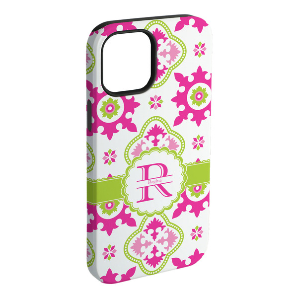 Custom Suzani Floral iPhone Case - Rubber Lined (Personalized)