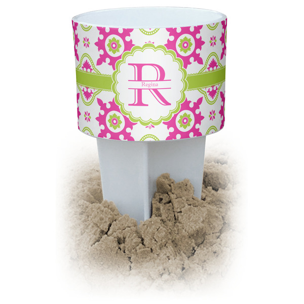 Custom Suzani Floral Beach Spiker Drink Holder (Personalized)