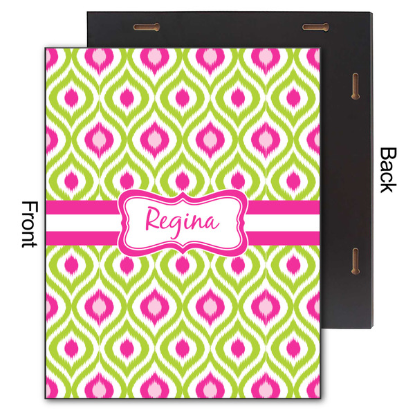 Ogee Ikat 11x14 Wood Print - Front & Back View