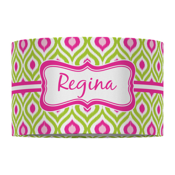 Ogee Ikat 12" Drum Lampshade - FRONT (Fabric)