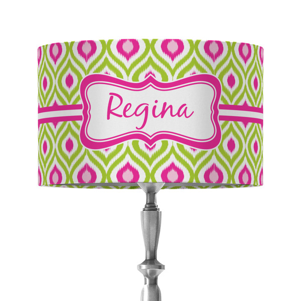 Ogee Ikat 12" Drum Lampshade - ON STAND (Fabric)