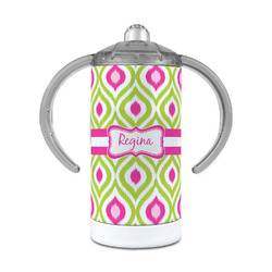 Ogee Ikat 12 oz Stainless Steel Sippy Cup (Personalized)