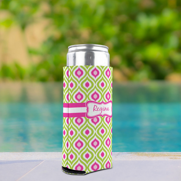 Ogee Ikat Can Cooler - Tall 12oz - In Context