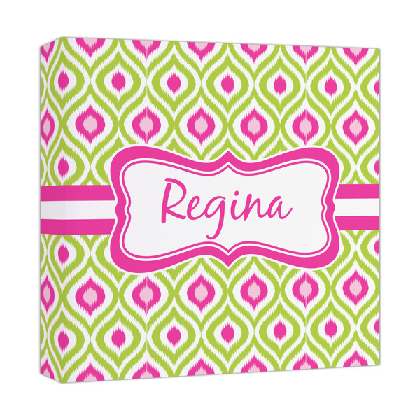 Custom Ogee Ikat Canvas Print - 12x12 (Personalized)
