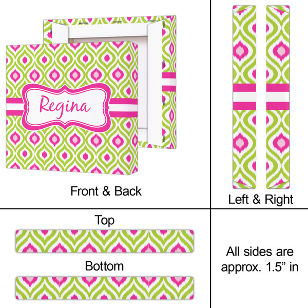 Ogee Ikat 12x12 - Canvas Print - Approval