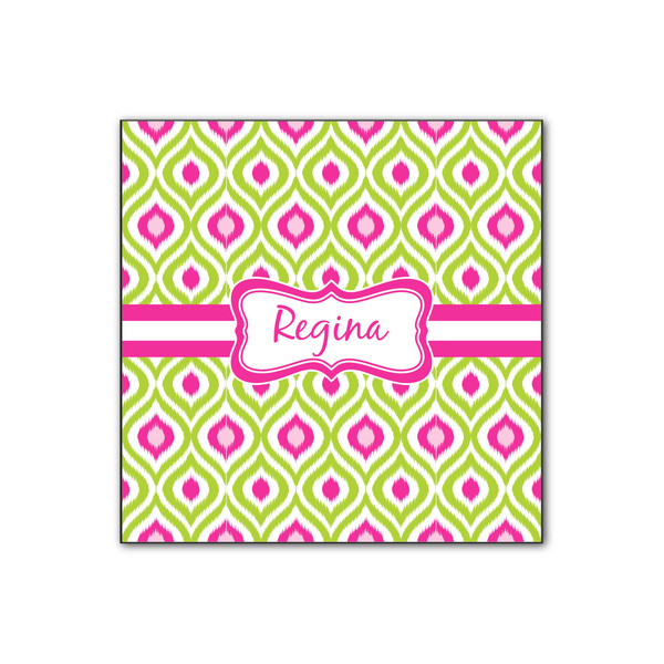 Custom Ogee Ikat Wood Print - 12x12 (Personalized)