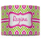 Ogee Ikat 16" Drum Lampshade - FRONT (Fabric)