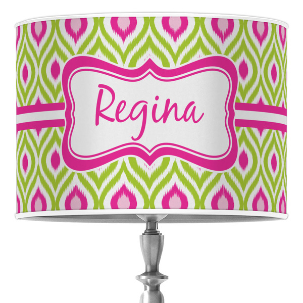 Custom Ogee Ikat 16" Drum Lamp Shade - Poly-film (Personalized)