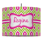 Ogee Ikat Drum Pendant Lamp (Personalized)