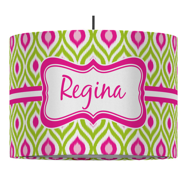 Custom Ogee Ikat Drum Pendant Lamp (Personalized)