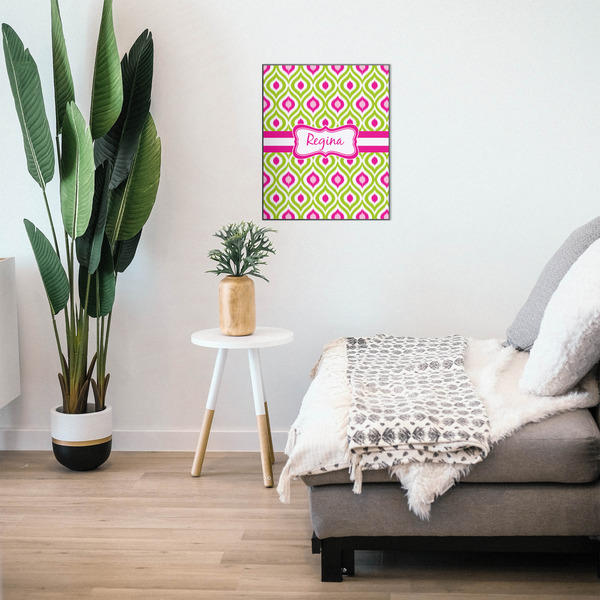 Ogee Ikat 20x24 Wood Print - In Context