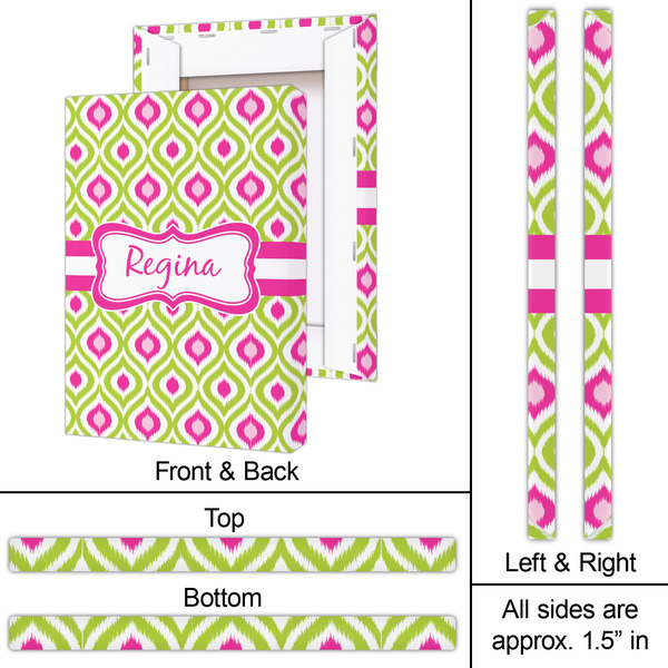 Ogee Ikat 20x30 - Canvas Print - Approval