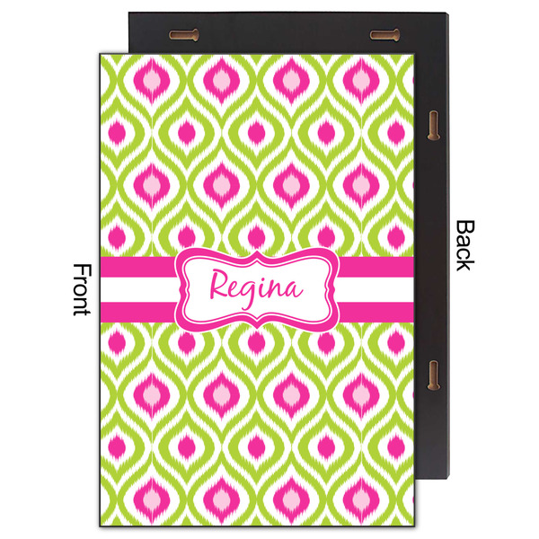 Ogee Ikat 20x30 Wood Print - Front & Back View