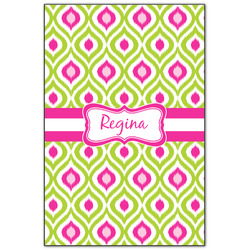 Ogee Ikat Wood Print - 20x30 (Personalized)