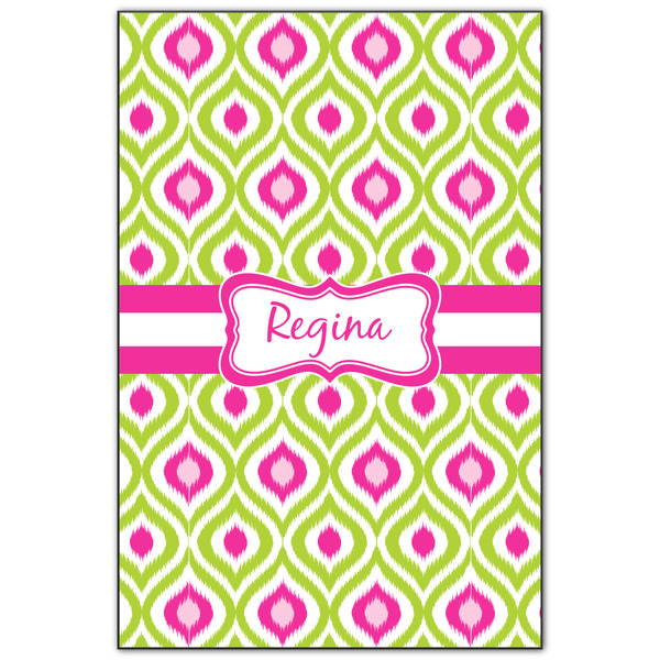 Custom Ogee Ikat Wood Print - 20x30 (Personalized)