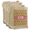 Ogee Ikat 3 Reusable Cotton Grocery Bags - Front View