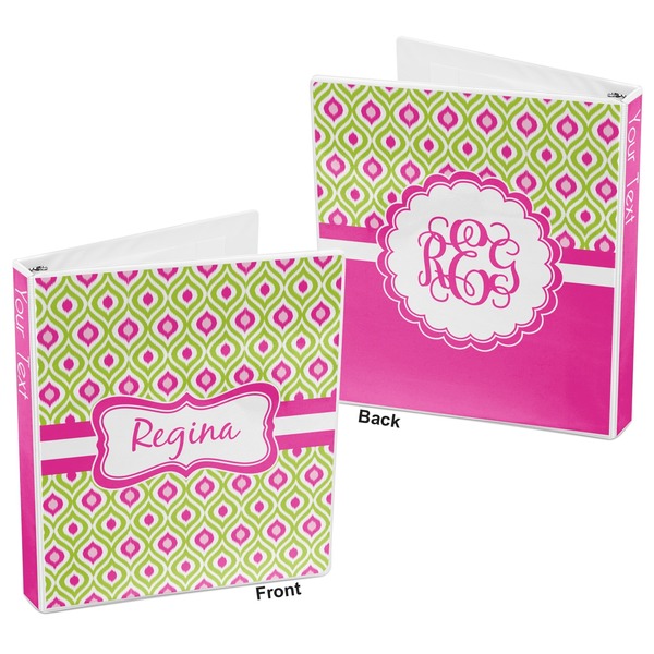 Ogee Ikat 3-Ring Binder Front and Back