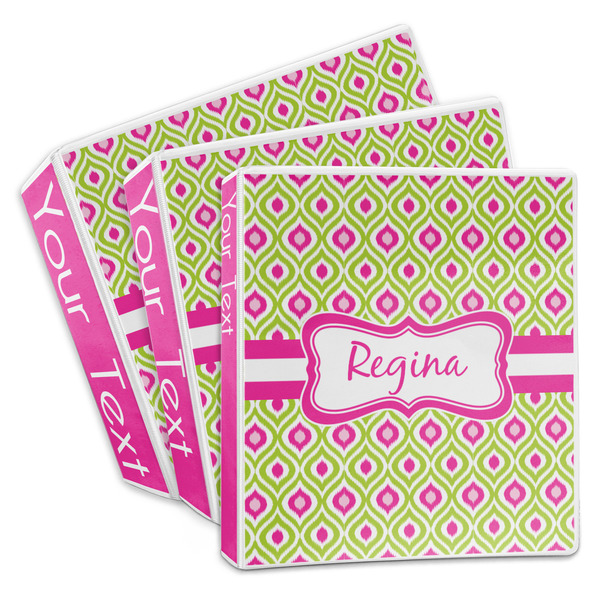 Custom Ogee Ikat 3-Ring Binder (Personalized)