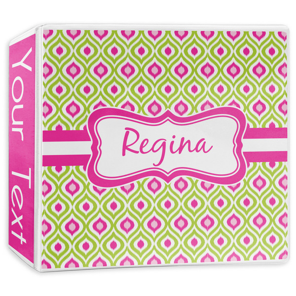 Custom Ogee Ikat 3-Ring Binder - 3 inch (Personalized)