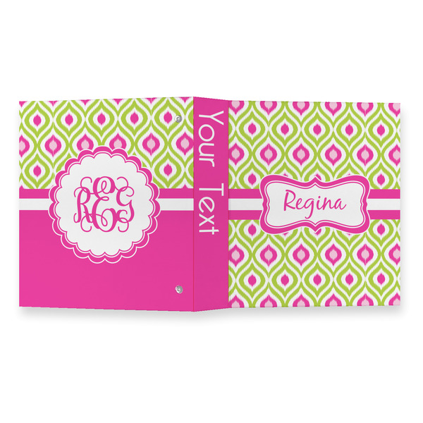 Ogee Ikat 3 Ring Binders - Full Wrap - 1" - OPEN OUTSIDE