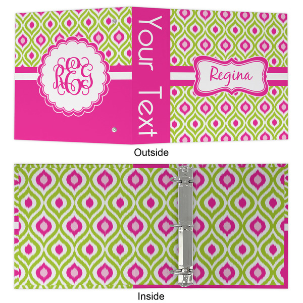 Ogee Ikat 3 Ring Binders - Full Wrap - 2" - APPROVAL