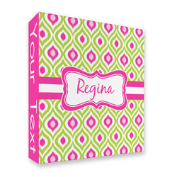 Ogee Ikat 3 Ring Binder - Full Wrap - 2" (Personalized)
