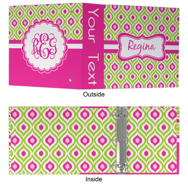 Ogee Ikat 3 Ring Binders - Full Wrap - 3" - APPROVAL