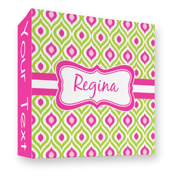 Ogee Ikat 3 Ring Binder - Full Wrap - 3" (Personalized)