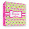 Ogee Ikat 3 Ring Binders - Full Wrap - 3" - FRONT