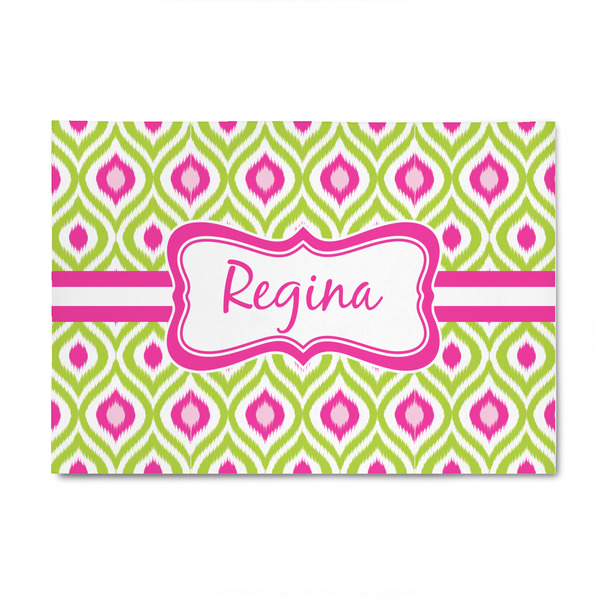 Custom Ogee Ikat 4' x 6' Indoor Area Rug (Personalized)