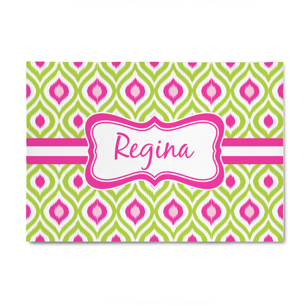 Custom Ogee Ikat 4' x 6' Patio Rug (Personalized)